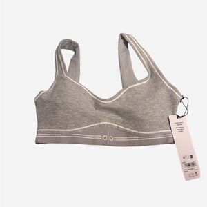 ALO Yoga heartthrob Gray Sports Bra xs
